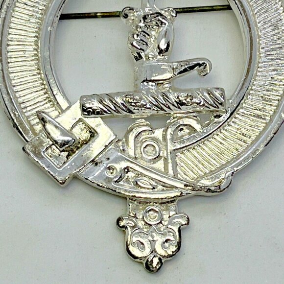 Vintage Pewter Per Ardua 'Through Difficulty' Scottish Irish Clan Pin Ren Fair - Picture 2 of 12